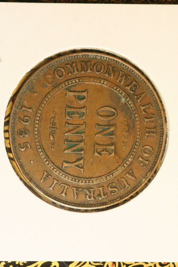 1935 - Australia Penny - gVF / Problem Coin