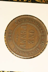 1922 - L - Australia Penny - Spur on Second 'N' - aF / Grotty