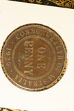 1920 I - Australia Penny - No Dot - Diecrack Most of Reverse Legend - VG / Prob.