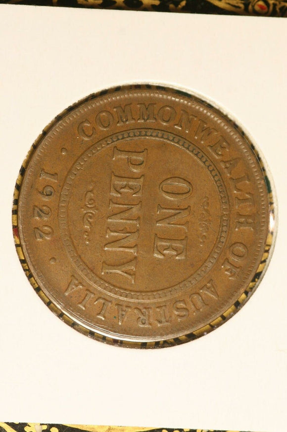 1922 L - Australia Penny - Spur on Second 'N' - F