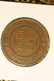 1924 - L - Australia Penny - aVF / Spots of Verdigris