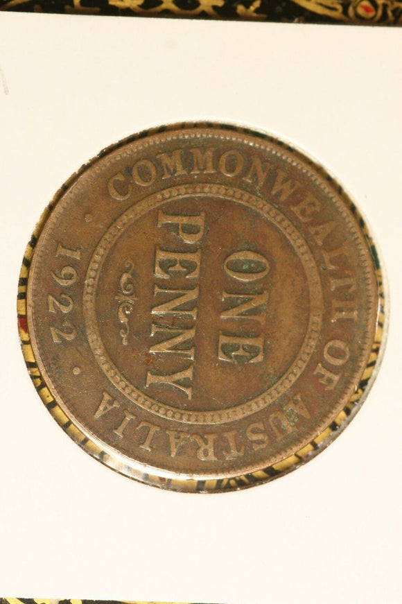 1922 - L - Australia Penny - F / Grotty