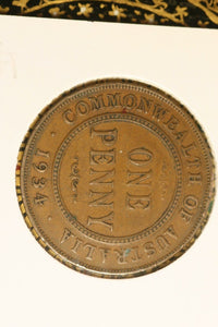 1934  - Australia Penny - VF.