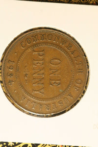 1934 - Australia Penny - 'COMMONWEALTH' lightly doubled - aVF