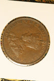 1922 - L - Australia Penny - F / Verdigris