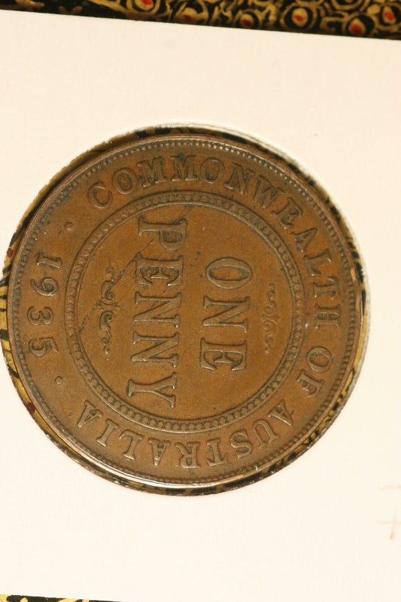 1935 - Australia Penny - Pealing Error across 'PENNY' - aVF