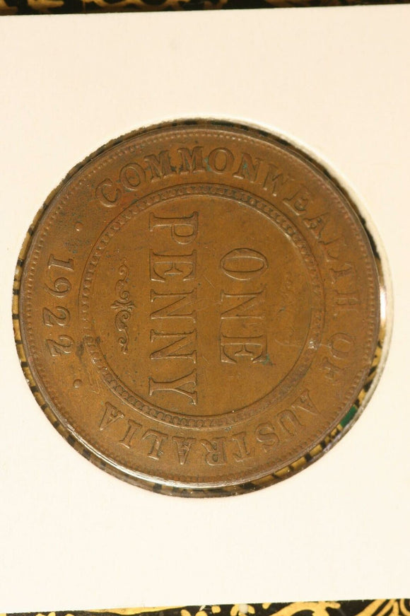 1922 - L - Australia Penny - gF