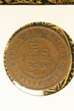 1922 - I - Australia Penny - Indian Obverse - gVG