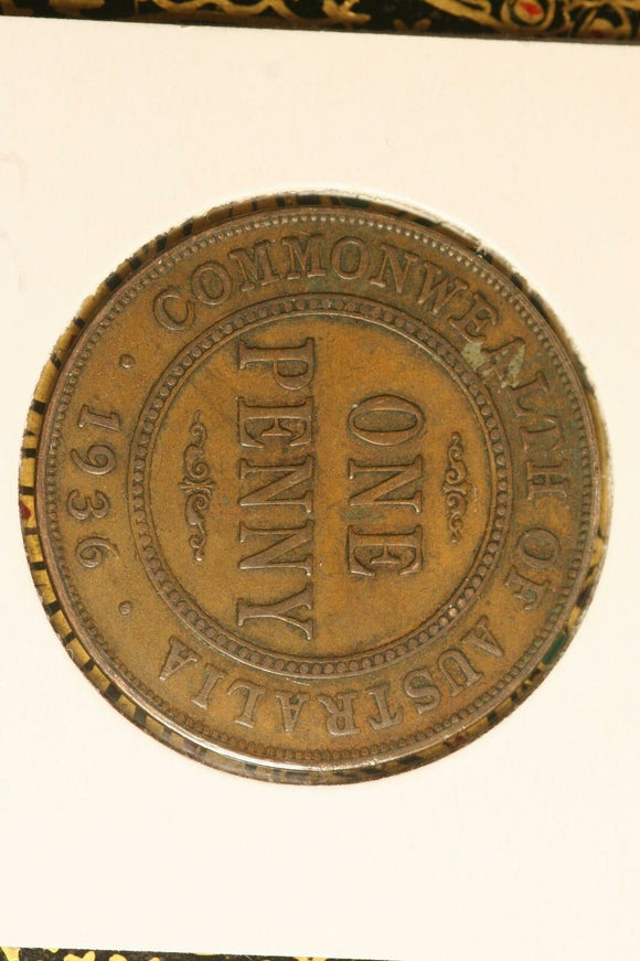 1936 - Australia Penny - aEF / Grotty