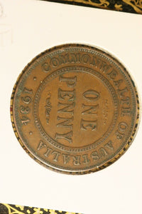 1934 - Australia Penny - aVF / Grotty