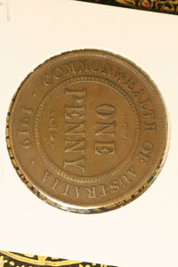 1919 - Australia Penny - One Dot - F