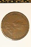 1934 - Australia Penny - 'OMN' Doubled - F / Problem