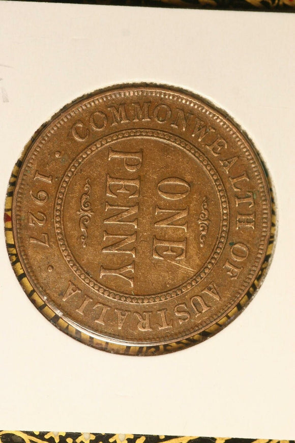 1927 - L - Australia Penny - aVF / Cleaned