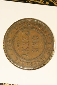 1934 - Australia Penny - Dot after 'T' in Australia - gVG