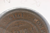 1919 - Australia Penny - No Dot - Diecracks thru '91' & Rim to 'C' - F