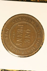 1919 - Australia Penny - One Dot - F