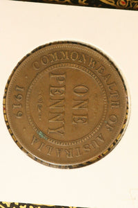 1919  - Australia Penny - aF. One Dot