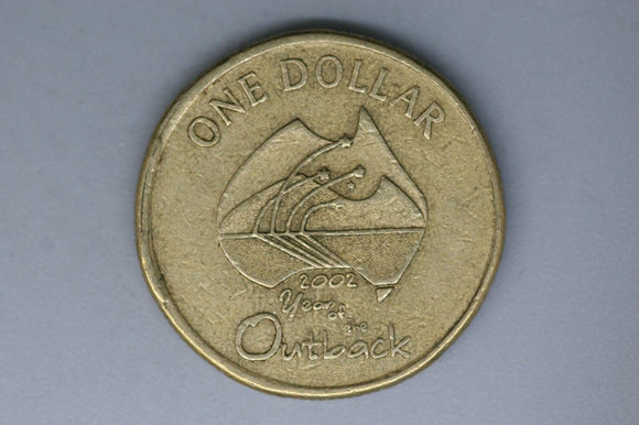 2002 - Australia - 1 Dollar Coin - Year of the Outback - Rim Cud - aVF