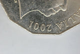 2000 - Australia - 50 Cent Coin - Queensland - Date Doubled - aUNC