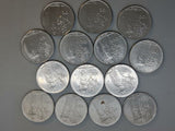 Italy - 14 x 100 Lira Coins from 1960s to 1980s