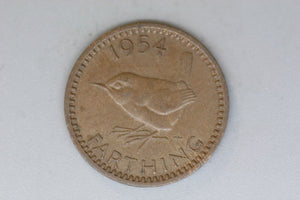 1954 - UK - Farthing - VF