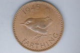 1945 - UK - British Farthing - VF