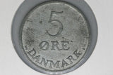 Denmark - 2 * 5 Ore Coins - 1955 & 1970 - F