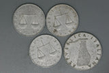 Italy -  3 x 1 Lira Coins & 5 Lira - 1950s