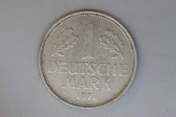 1971- F - Germany - 1 Deutsche Mark Coin - VG