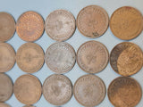 UK - New Halfpenny - 25 coins from  1970's