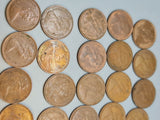 UK - New Halfpenny - 25 coins from  1970's