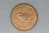 1953 - UK - Farthing - Obverse 1, Reverse A - VF