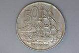 1975 - New Zealand - 50 Cent Coin - Endeavour - F