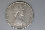 1971 - New Zealand - 50 Cent Coin - Endeavour - F