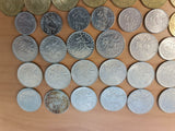 France - Franc / Centimes - 123 coins totaling 50.6 Francs from 1960s to 1990s