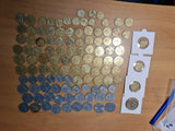 France - Franc / Centimes - 123 coins totaling 50.6 Francs from 1960s to 1990s