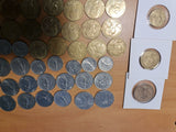 France - Franc / Centimes - 123 coins totaling 50.6 Francs from 1960s to 1990s