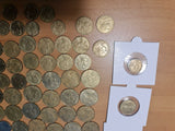 France - Franc / Centimes - 123 coins totaling 50.6 Francs from 1960s to 1990s