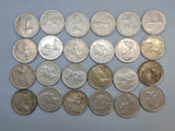 New Zealands - 5 Cents - 24 coins from 1970s & 1980s