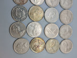 New Zealands - 5 Cents - 24 coins from 1970s & 1980s