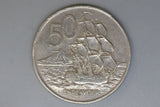 1974 - New Zealand - 50 Cent Coin - Endeavour - F