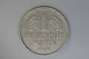 1950 - D - Germany - 1 Deutsche Mark Coin - F