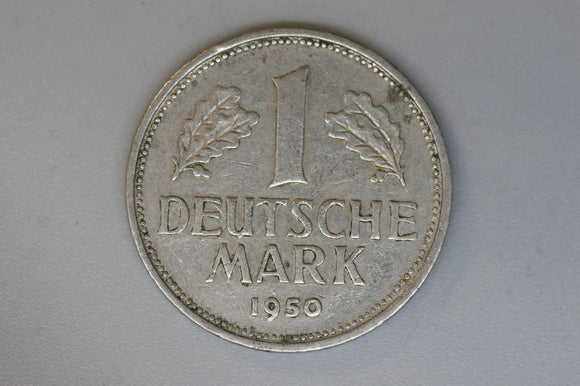 1950 - J - Germany - 1 Deutsche Mark Coin - F