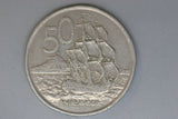 1967 - New Zealand - 50 Cent Coin - Endeavour - F