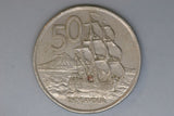 1975 - New Zealand - 50 Cent Coin - Endeavour - F