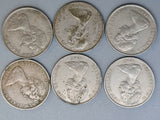 New Zealand - 1967  - 10 Cent Coins * 6 - 'One Shilling'