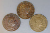 Mexico - 5 Centavo Coins - 1961, 1963 & 1969 - F