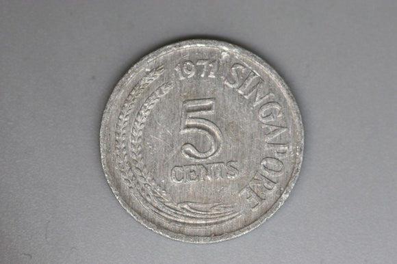 1971 - Singapore - 5 Cent Coin - Aluminium - VG