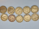 UK - 10 Threepence from 1938 to 1966