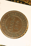 1911 - Australia Penny - aVG / Verdigris